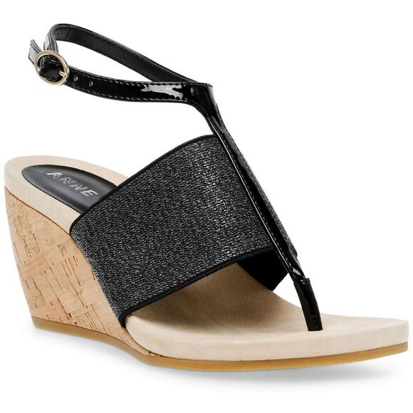 Anne Klein | Shoes | Anne Klein Womens Ikari Black Patent Thong ...